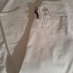 Jag white Denim stretch pull on waistband 14p